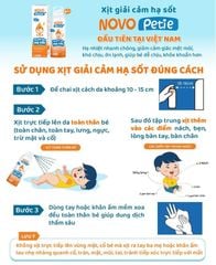 Xịt giải cảm hạ sốt Novopetie - Hỗ trợ hạ sốt, giảm khó chịu do cảm cúm cho trẻ từ 6 tháng tuổi