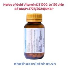 Herbs of Gold Vitamin D3 1000 IU - Bổ sung Vitamin D3 giúp xương chắc khoẻ