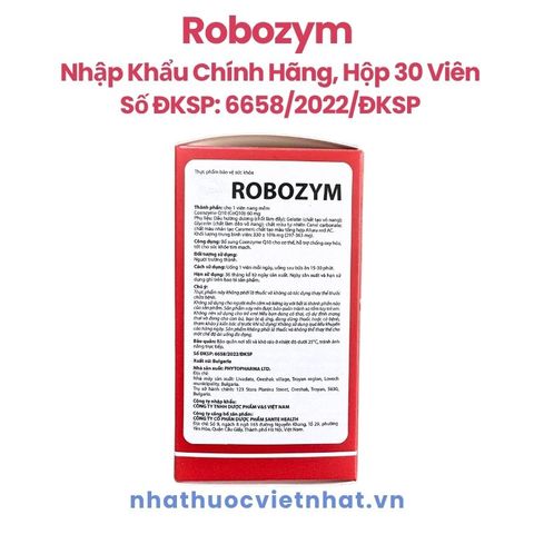 Robozym - Viên Uống Bổ Sung Coenzyme Q10, Hỗ Trợ Sức Khỏe Tim Mạch