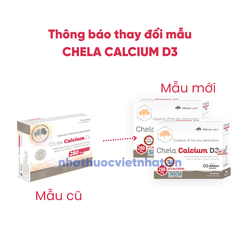 Canxi Chela Calcium D3 - Bổ sung Canxi Hữu Cơ Cho Bà Bầu Và Sau Sinh, hộp 30 Viên, mẫu mới