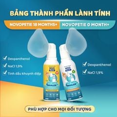 Khí Dung Mũi Họng Novopetie - Hỗ Trợ Giảm Sổ Mũi, Ngạt Mũi Chuyên Sâu Cho Trẻ, Chai 100ml