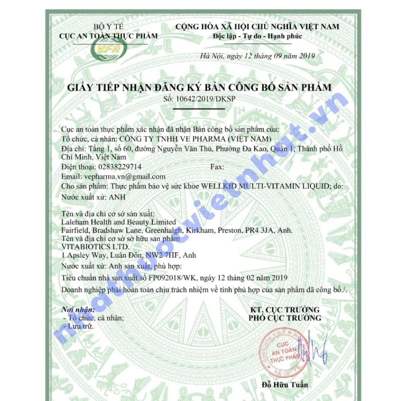 Wellkid Multivitamin Liquid: Bổ Sung Vitamin Tổng Hợp Cho Trẻ 4-12 Tuổi, Chai 150ml