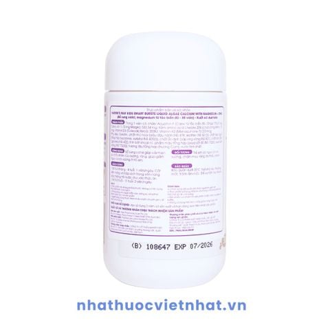 Nature's Way Bursts Calcium With Magnesium + Zinc, Viên Nhai Bổ Sung Canxi Cho Trẻ Từ 6 Tháng Tuổi