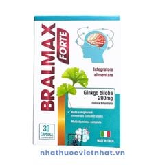 Bralmax Forte - Viên Uống Bổ Não Gingko Biloba, Hỗ Trợ Cải Thiện Tuần Hoàn Máu Não