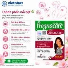 Viên uống tăng khả năng thụ thai Pregnacare cho nữ (bổ trứng)/ cho cả nam và nữ - Nhập khẩu chính hãng