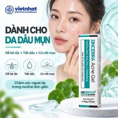 Zincerra Acne Gel 15g - Gel hỗ trợ giảm mụn sưng viêm, ngăn ngừa mụn