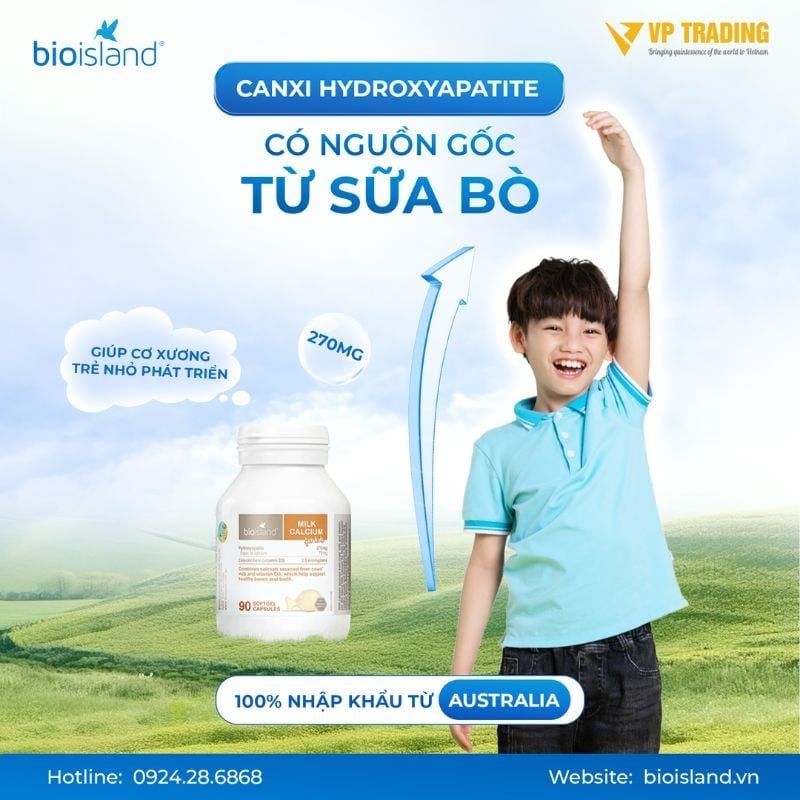 Canxi Bio Island Cho Bé – Bổ Sung Canxi Và Vitamin D3, Hỗ Trợ Phát Triển Chiều Cao Cho Trẻ Từ 7 Tháng Tuổi