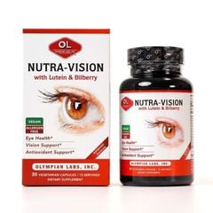 Nutra vision - Tăng cường sức khỏe mắt, nhập khẩu chính hãng từ Mỹ, hộp 30 viên