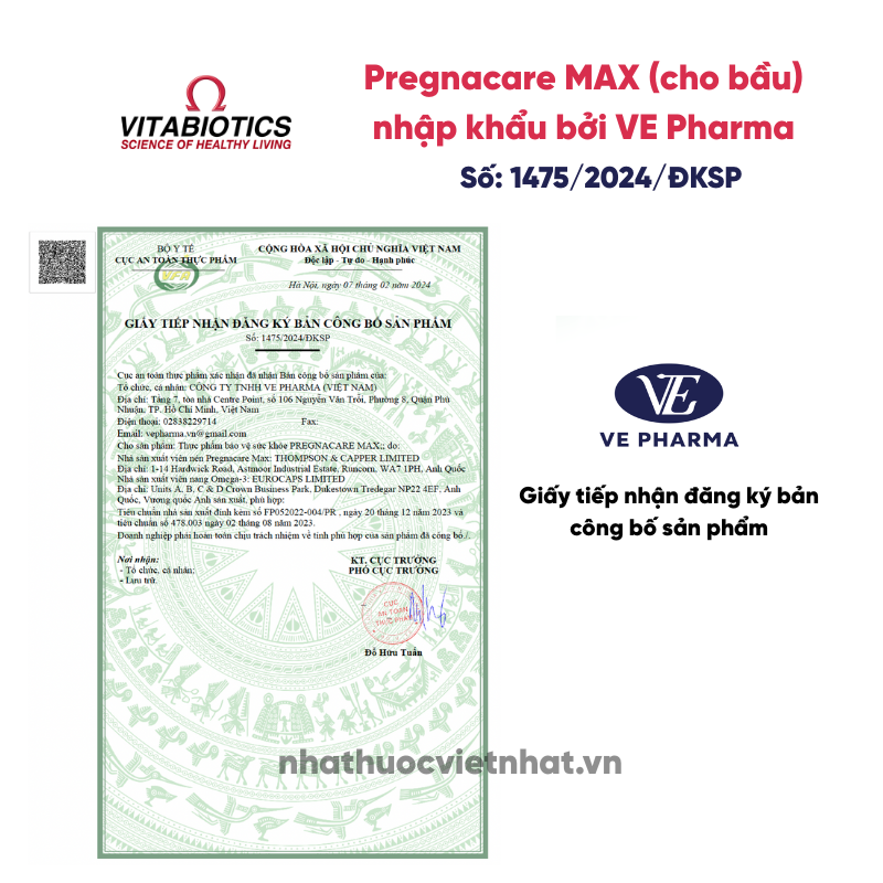 Pregnacare Max - Vitamin tổng hợp cho bà bầu số 1 tại Anh Quốc với công thức vượt trội, nhập khẩu chính hãng
