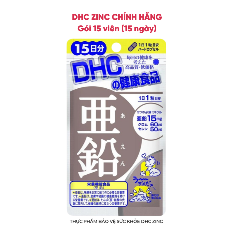 Viên Uống Bổ Sung Kẽm DHC (DHC Zinc) Giúp Ngăn Ngừa Mụn Trứng Cá Hiệu Quả
