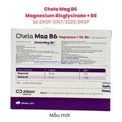 Chela Mag B6 — Magnesium Bisglycinate + B6 cho người lớn tuổi, Olimp Labs Ba Lan, hộp 30 viên