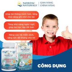 Viên nhai Nordic Naturals Children's DHA mini vị dâu, giải pháp bổ sung DHA tối ưu cho trẻ từ 3 tuổi