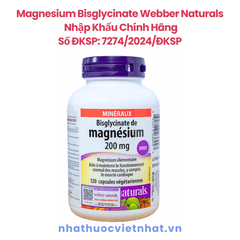 Magnesium Bisglycinate Webber Naturals (Magie Webber), Hỗ Trợ Giảm Căng Thẳng Và Cải Thiện Giấc Ngủ