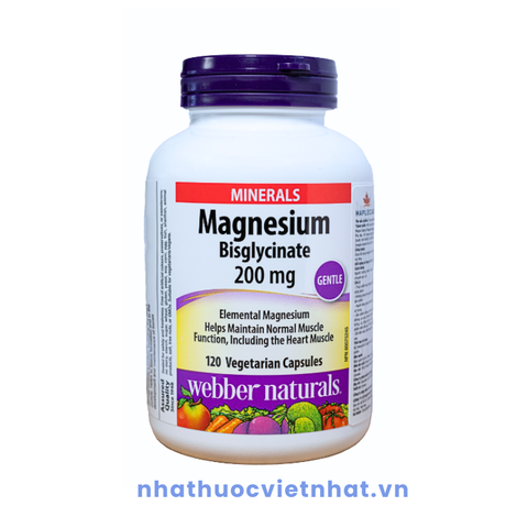 Magnesium Bisglycinate Webber Naturals (Magie Webber), Hỗ Trợ Giảm Căng Thẳng Và Cải Thiện Giấc Ngủ