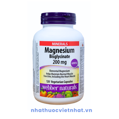 Magnesium Bisglycinate Webber Naturals (Magie Webber), Hỗ Trợ Giảm Căng Thẳng Và Cải Thiện Giấc Ngủ