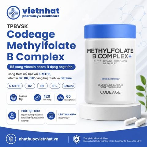 Codeage Methylfolate B Complex - Bổ sung Vitamin Nhóm B Dạng Hoạt Tính Cho Người Trưởng Thành