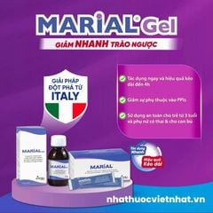 Marial Gel chống trào ngược dạ dày thực quản từ Ý, bảo vệ và phục hồi niêm mạc, hộp 20 gói