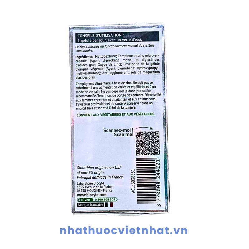 Viên Uống Bổ Sung Kẽm Zn Zinc Liposomal, Hỗ Trợ Giảm Mụn Hiệu Quả