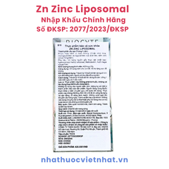 Viên Uống Bổ Sung Kẽm Zn Zinc Liposomal, Hỗ Trợ Giảm Mụn Hiệu Quả
