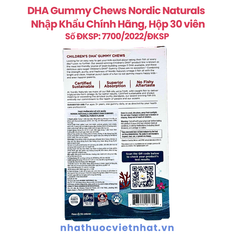 Kẹo Dẻo DHA Nordic Naturals, Hỗ Trợ Phát Triển Não Bộ Và Thị Giác Cho Trẻ Từ 3 Tuổi