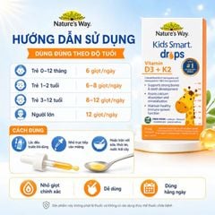 D3K2 Nature's Way - Bổ Sung Vitamin D3K2 Giúp Xương Chắc Khoẻ Cho Trẻ Sơ Sinh Và Trẻ Nhỏ