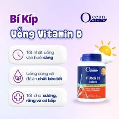 Ocean Health Vitamin D3 1000IU — Bổ Sung Vitamin D3, Giúp Xương Chắc Khỏe