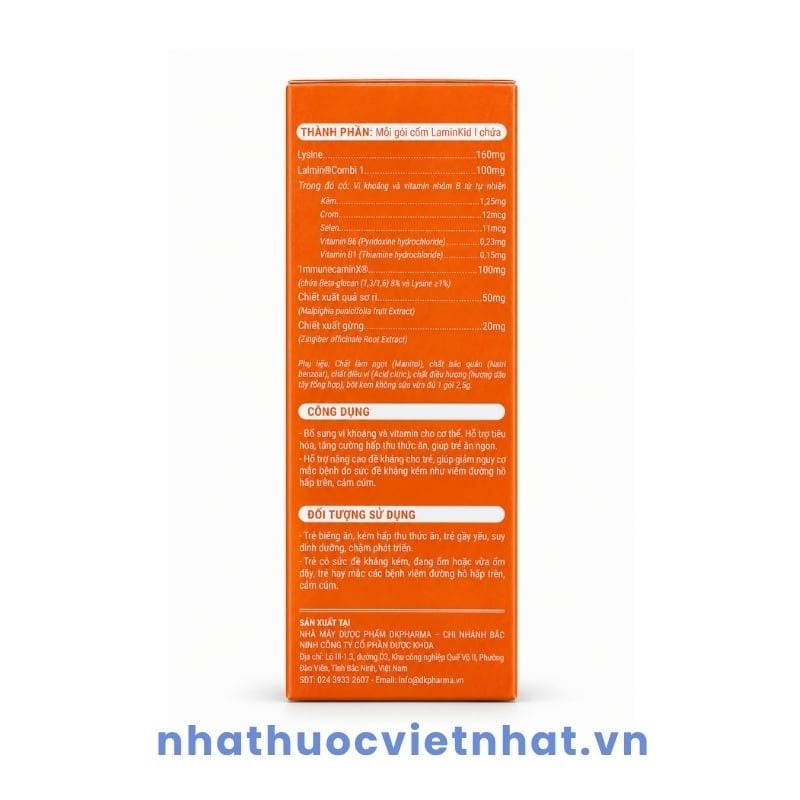 LaminKid I - Cốm hỗ trợ ăn ngon, tăng cường đề kháng cho trẻ từ 6 tháng tuổi