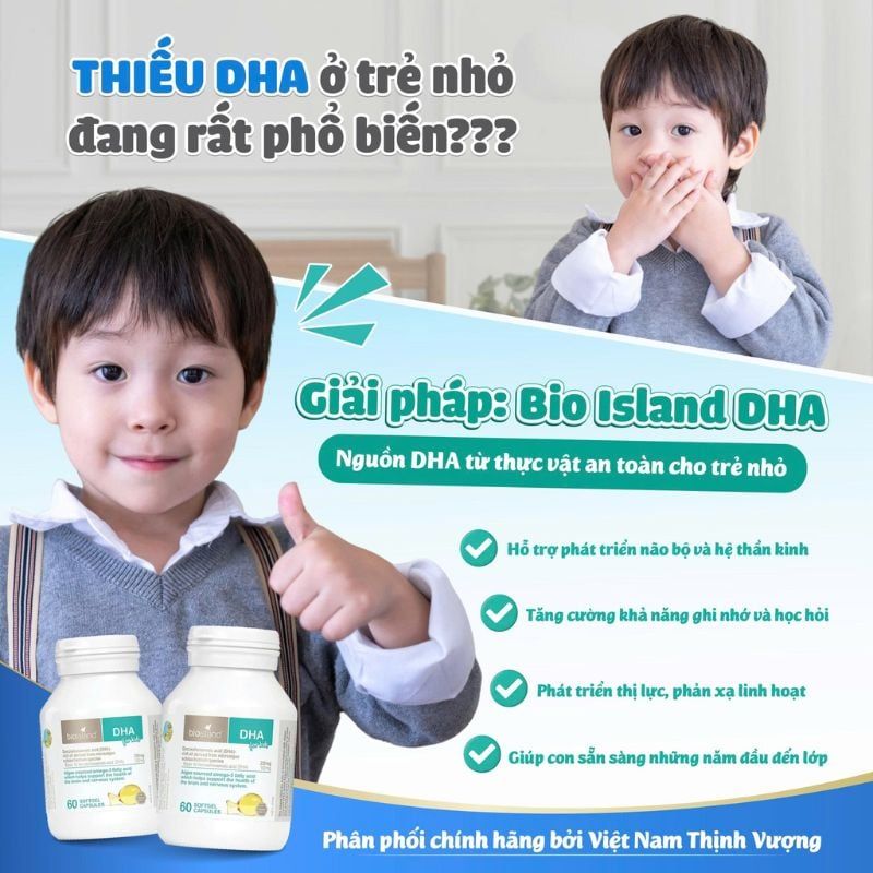 DHA Bio Island cho bé - Hỗ trợ phát triển trí não và thị giác toàn diện từ Úc