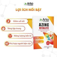 Azinc Vitalité - Bổ sung vitamin và khoáng chất, hỗ trợ tăng cường sức khoẻ, giảm mệt mỏi