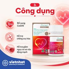 Vitatree Ultra CoQ10 Max - Bổ sung Coenzyme Q10, bảo vệ sức khoẻ tim mạch, Hộp 30 viên