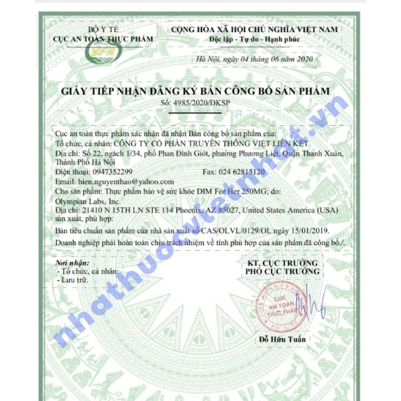 Dim For Her - Hỗ trợ cải thiện nội tiết tố cho nữ, nhập khẩu chính hãng từ Mỹ, hộp 30 viên