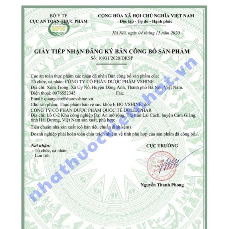 E Đỏ Vshine - Bổ Sung Vitamin E 400 IU Cho Da Khỏe Đẹp Tự Nhiên