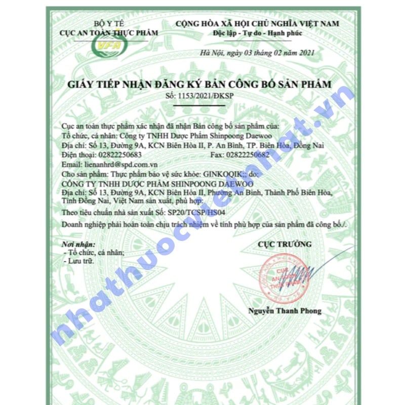 Viên uống bổ não GINKOQIK - Hỗ trợ hoạt huyết, tăng cường tuần hoàn máu não, Hộp 30 viên