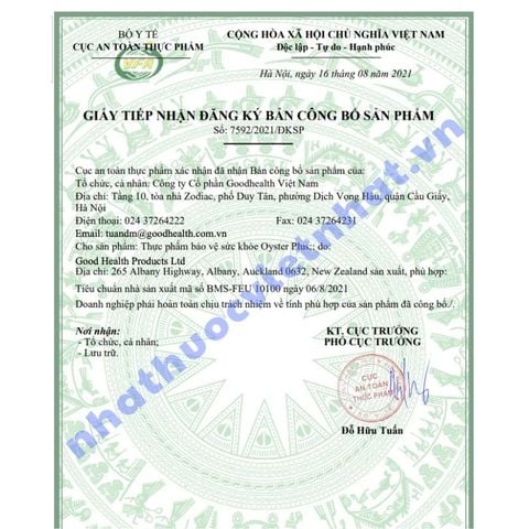 Tinh Chất Hàu Goodhealth Oyster Plus - Bí quyết Tăng Cường Sinh Lý Nam Hiệu Quả, Hộp 60 Viên (Nhập khẩu chính hãng)