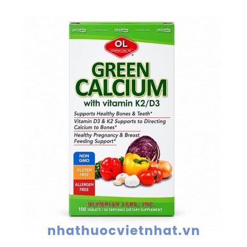 Green Calcium Olympian Labs: Bổ sung canxi – một trong bảy vi chất thiết yếu cho người trưởng thành