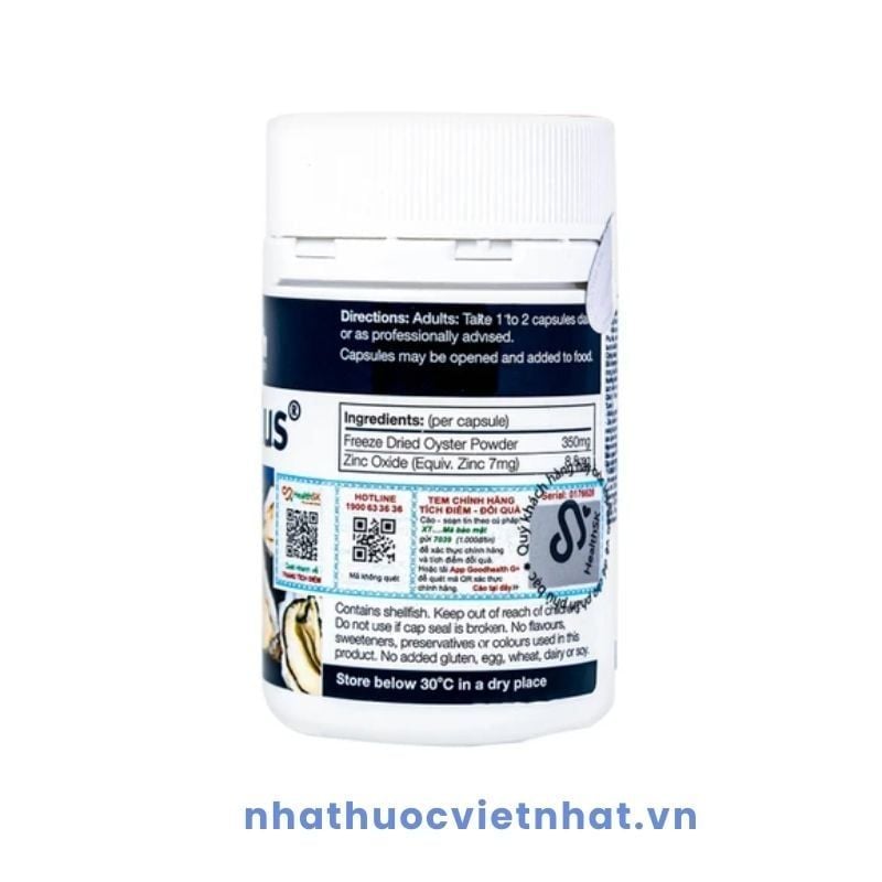 Tinh Chất Hàu Goodhealth Oyster Plus - Bí quyết Tăng Cường Sinh Lý Nam Hiệu Quả, Hộp 60 Viên (Nhập khẩu chính hãng)