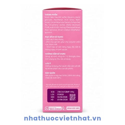 Bọt vệ sinh Novofemi Intimate Wash - Hỗ trợ làm sạch dịu nhẹ, dưỡng ẩm cho vùng kín, chai 180ml