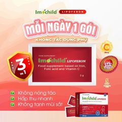 Imochild Lipoferon - Bổ Sung Sắt Sinh Học Liposome, An Toàn Cho Bà Bầu và Phụ Nữ Sau Sinh