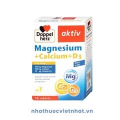 Viên Uống Magnesium Calcium D3 Doppelherz - Hỗ Trợ Xương Chắc Khỏe, Hộp 30 Viên