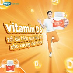 NAT D 1000 - Bổ Sung Vitamin D3, Giúp Xương Chắc Khoẻ, Lọ 60 viên
