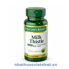 Nature's Bounty Milk Thistle 1000mg - Hỗ trợ giải độc gan, tăng cường chức năng gan từ Mỹ, Lọ 50 viên