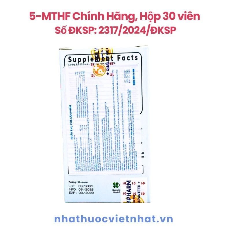 5-MTHF: Bổ sung folate dạng hoạt tính, vitamin và khoáng chất cho phụ nữ chuẩn bị mang thai