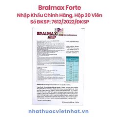 Bralmax Forte - Viên Uống Bổ Não Gingko Biloba, Hỗ Trợ Cải Thiện Tuần Hoàn Máu Não