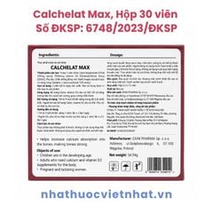 Calchelat Max - Bổ Sung Canxi Bisglycinate Và Vitamin D3 Giúp Xương Chắc Khoẻ