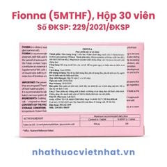 Fionna (5-MTHF) – Bổ sung acid folic (vitamin B9) dạng hoạt tính, hộp 30 viên