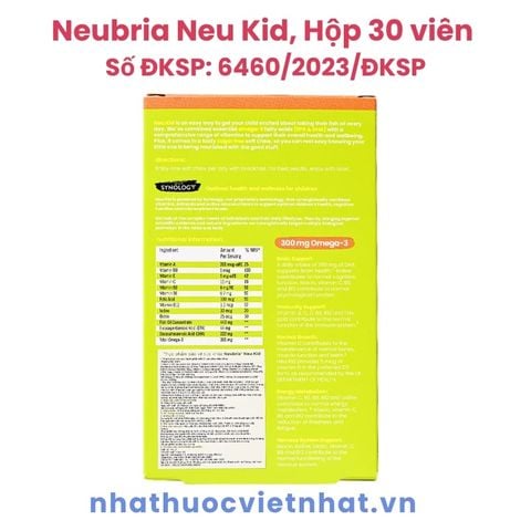 Viên Nhai Vitamin Tổng Hợp Cho Bé Neubria Neu Kid Chính Hãng, Hộp 30 Viên