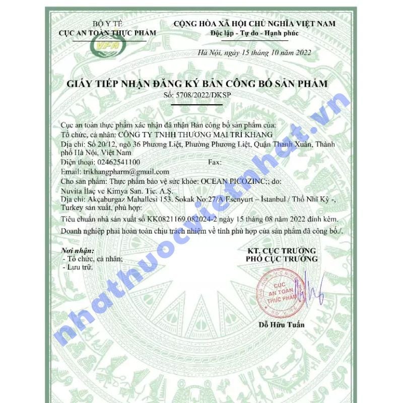 Ocean Picozinc - Siro Kẽm Hữu Cơ Hỗ Trợ Trẻ Biếng Ăn, Tăng Đề Kháng Cho Trẻ Từ 3 Tháng Tuổi