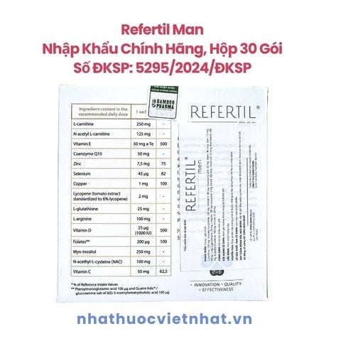 Refertil Men Chính Hãng - Giải Pháp Tối Ưu Cho Sức Khỏe Sinh Sản Nam Giới