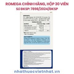 Romega - Viên Uống Bổ Sung Omega 3 Cho Trẻ Từ 6 Tuổi, Hộp 30 Viên