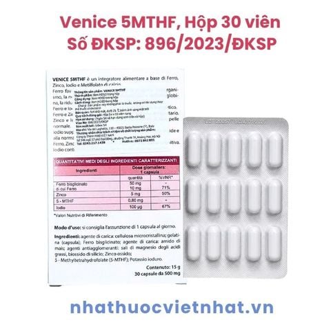 Venice 5MTHF - Bổ Sung Vitamin Và Khoáng Chất Cho Phụ Nữ Chuẩn Bị Mang Thai